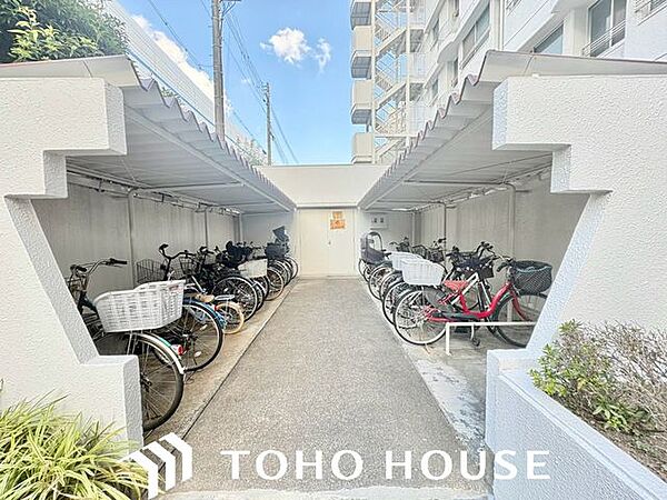 ゆとりある駐輪場空間です。