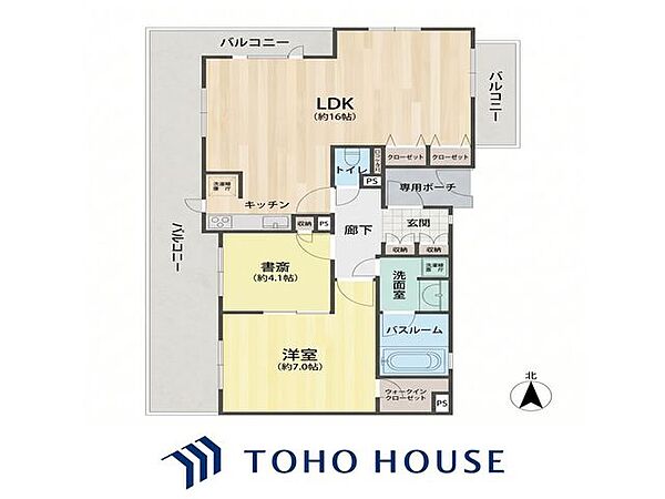各居室に収納を設け、生活動線に配慮された間取り。プライベート空間と共有空間をしっかり分けられます。