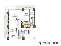 ローレルタワー堺筋本町 4LDKの間取図画像