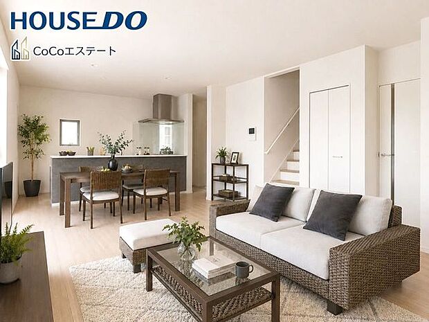 □■リビング■□※家具・小物・CG等はイメージです。25.3帖LDK♪ご家族が集まる中心となる開放的なリビング♪大きなテレビを置いたり、家具選びにこだわったりと楽しみが広がりますね。
