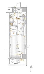 MAKESDESIGN新宿落合 1Kの間取図画像