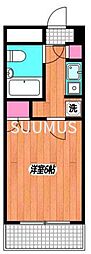 スカイプラザ松原 1Kの間取図画像