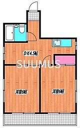丸藤ビル 2DKの間取図画像