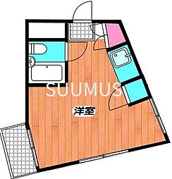 サンパレス中野坂上 ワンルームの間取図画像