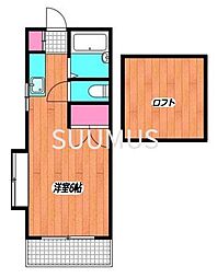 サンハイムイーグル 1Kの間取図画像