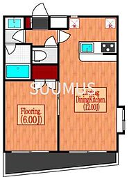 クレスト代々木 1LDKの間取図画像