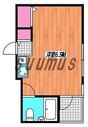 新宿御苑ダイカンプラザ ワンルームの間取図画像