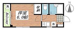 ヒロサワビル 1Kの間取図画像