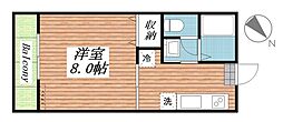 F.class 1Kの間取図画像