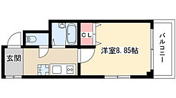シティライフ社台 1Kの間取図画像
