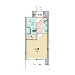 FRONTIERTOWER名駅南 1Kの間取図画像