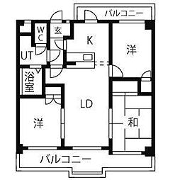 ベラ植田山 3LDKの間取図画像