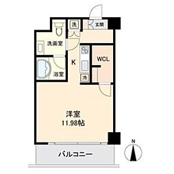 エルブ浄心 ワンルームの間取図画像