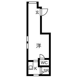 MAISORIE浄心 1Kの間取図画像