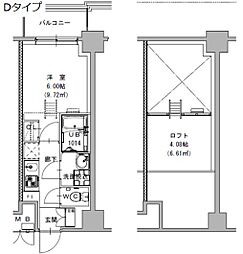 S-RESIDENCE植田asolea(アソレア) 1Kの間取図画像