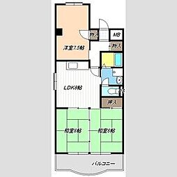 メゾン二村 3LDKの間取図画像