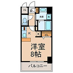 グランルージュ栄2 ワンルームの間取図画像