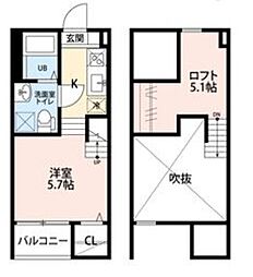 StZUCCA ワンルームの間取図画像