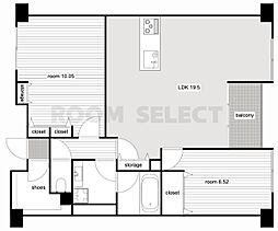 グランアベニュー栄 2LDKの間取図画像