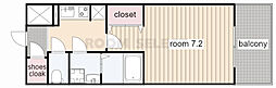 S-RESIDENCE豊国通 1Kの間取図画像
