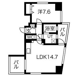 ラファサード 1LDKの間取図画像