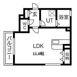 フォレストビレッジ大正町 ワンルームの間取図画像