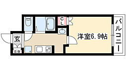 HillsFudoh 1Kの間取図画像