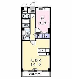 レジデンス佳世 1LDKの間取図画像