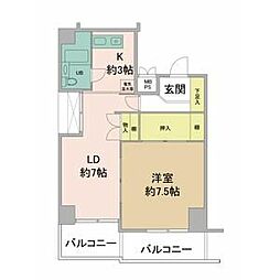 ダイアパレス大須第2 1LDKの間取図画像