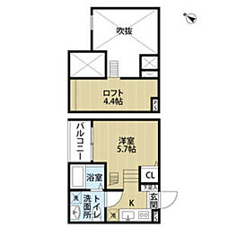ティルナノーグ ワンルームの間取図画像