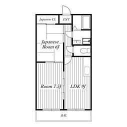 21stCentury 2LDKの間取図画像