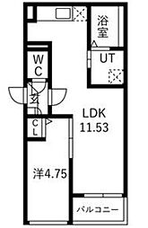 Jack kawagishiI 1LDKの間取図画像