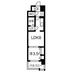 ファステート名古屋駅前アルティス 1LDKの間取図画像