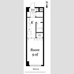 ラヴィアン名駅 1Kの間取図画像