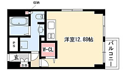 ミュプレ矢場町 ワンルームの間取図画像