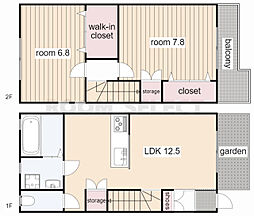 ストリーム1 2LDKの間取図画像