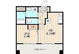 名古屋市名東区亀の井2丁目マンション 1LDKの間取図画像