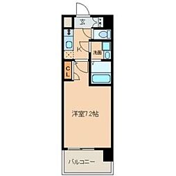 UURコート名古屋名駅 1Kの間取図画像