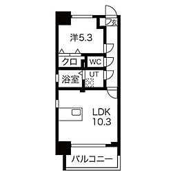 ブランブリエ東山ドゥーエ 1LDKの間取図画像