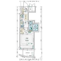 エステムコート名古屋千種グレイス 1Kの間取図画像