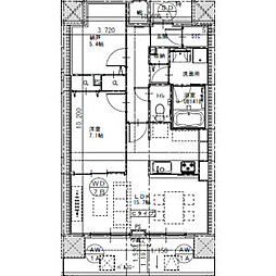 さくらHillsRokubanPlatinumResidence 2LDKの間取図画像