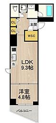 プライムアーバン泉 1LDKの間取図画像