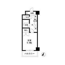 メゾンキムラ2 1Kの間取図画像
