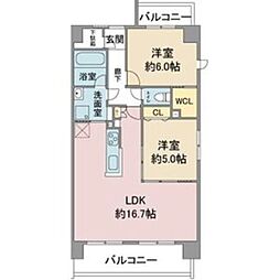 MOTTI3 2LDKの間取図画像