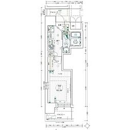 エステムコート名古屋泉プラチナムゲート 1Kの間取図画像