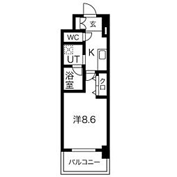 PURERESIDENCE名駅南 1Kの間取図画像