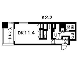 N.S.ZEAL大曽根 1Kの間取図画像