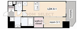 プレサンスNAGOYA覚王山 1LDKの間取図画像