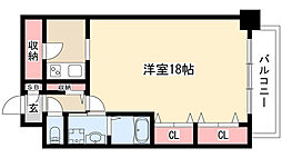 リーヴァストゥーディオ丸の内 ワンルームの間取図画像