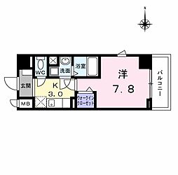 アーバンスクウェア丸の内 1Kの間取図画像